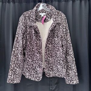 Christopher & Banks Black and White Patterned Blazer